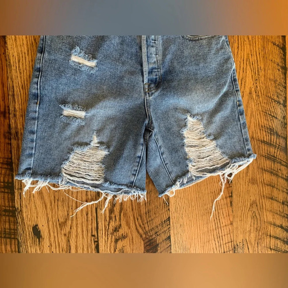 Pacsun denim shorts, jean, cutoffs, high rise boy shorts - Picture 2 of 7